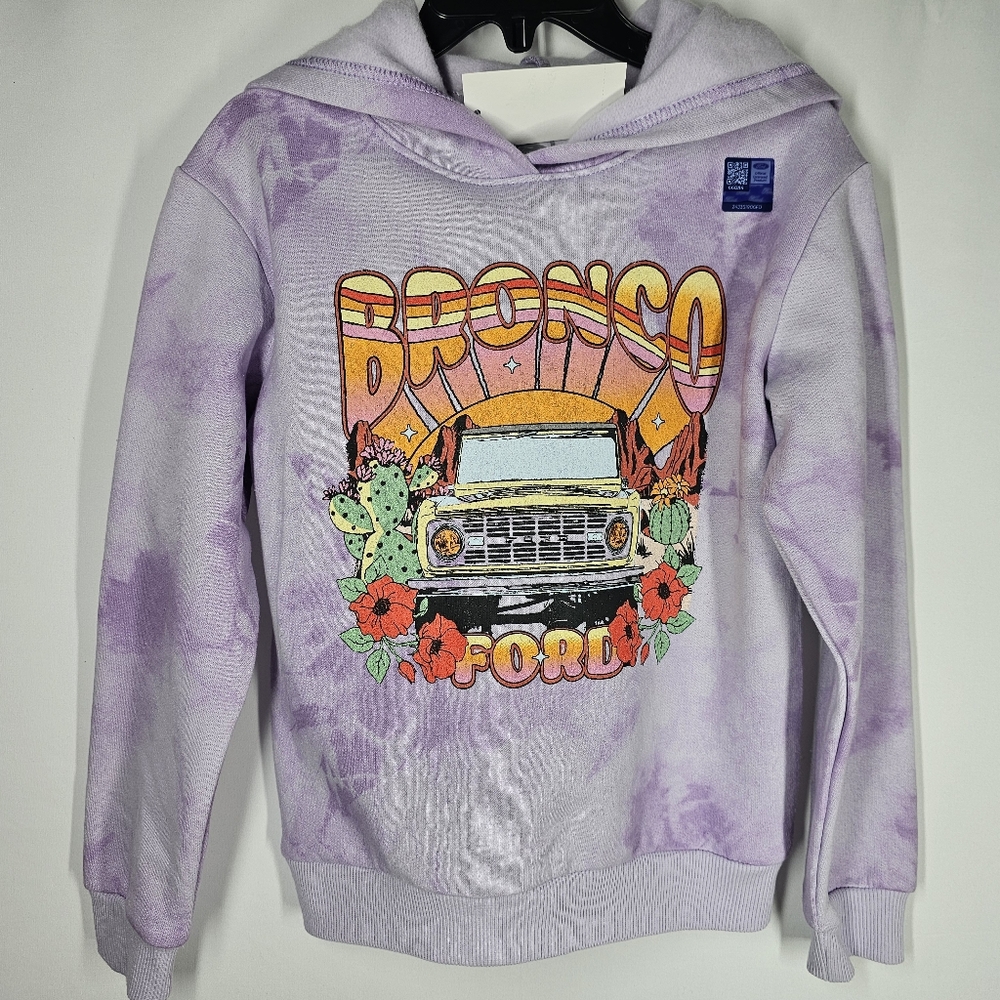 Ford Bronco Girl Kids Purple Graphic Hoodie Size 5/6